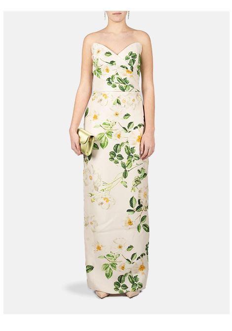 Multicolored Rose Printed Column Gown Monique Lhuillier - women MONIQUE LHUILLIER | 2521039